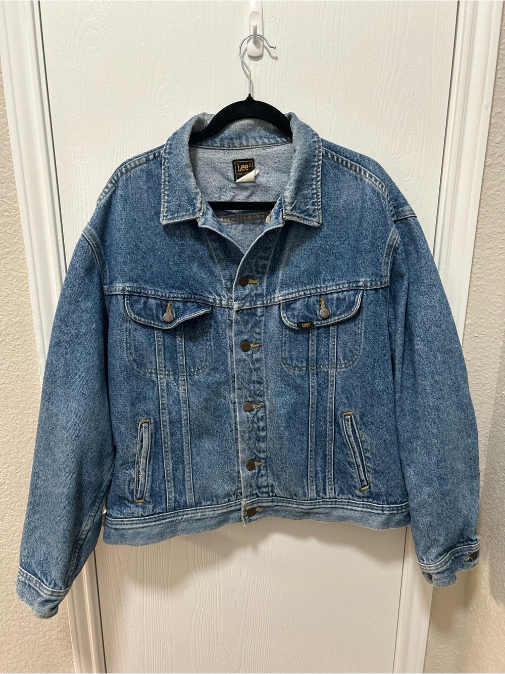 Lee Riders Vintage 80s 90s Denim Trucker Jacket Medium Wash Size XL  PATD-153438